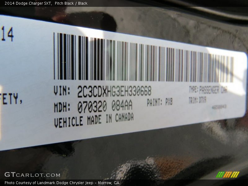 Pitch Black / Black 2014 Dodge Charger SXT