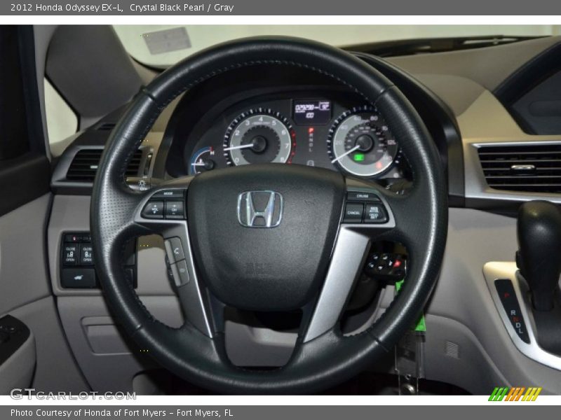 Crystal Black Pearl / Gray 2012 Honda Odyssey EX-L