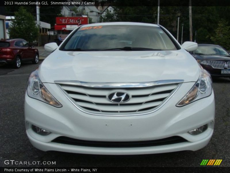 Shimmering White / Camel 2013 Hyundai Sonata GLS