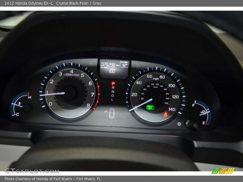 Crystal Black Pearl / Gray 2012 Honda Odyssey EX-L