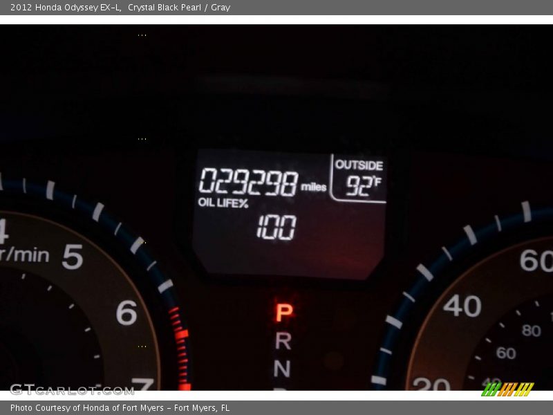 Crystal Black Pearl / Gray 2012 Honda Odyssey EX-L