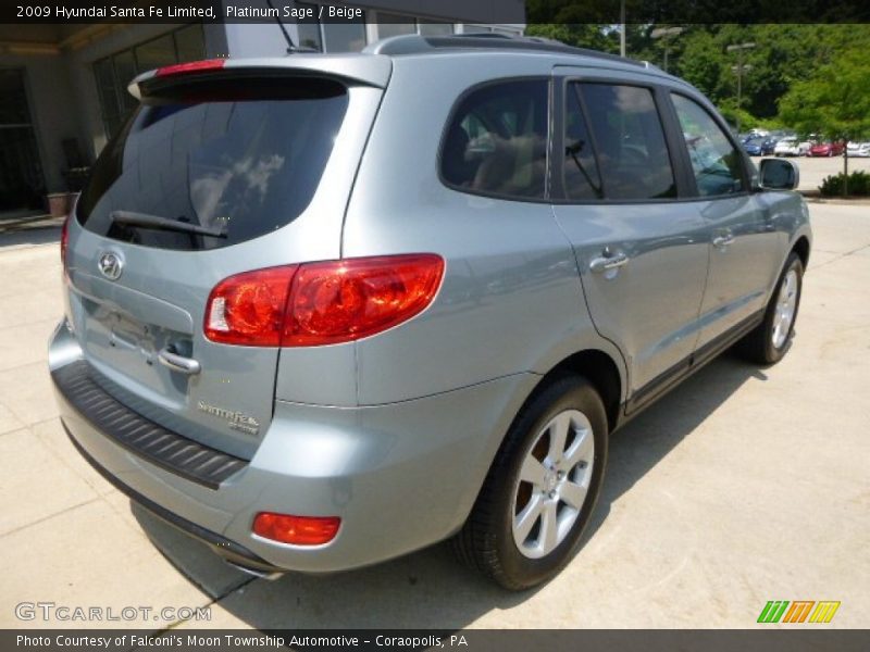 Platinum Sage / Beige 2009 Hyundai Santa Fe Limited