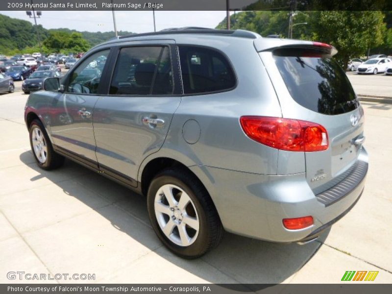 Platinum Sage / Beige 2009 Hyundai Santa Fe Limited