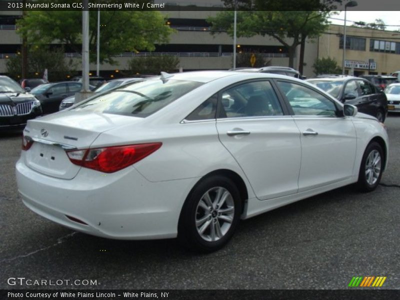 Shimmering White / Camel 2013 Hyundai Sonata GLS