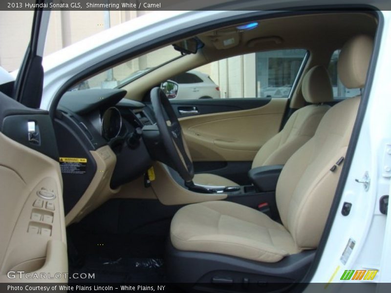 Shimmering White / Camel 2013 Hyundai Sonata GLS