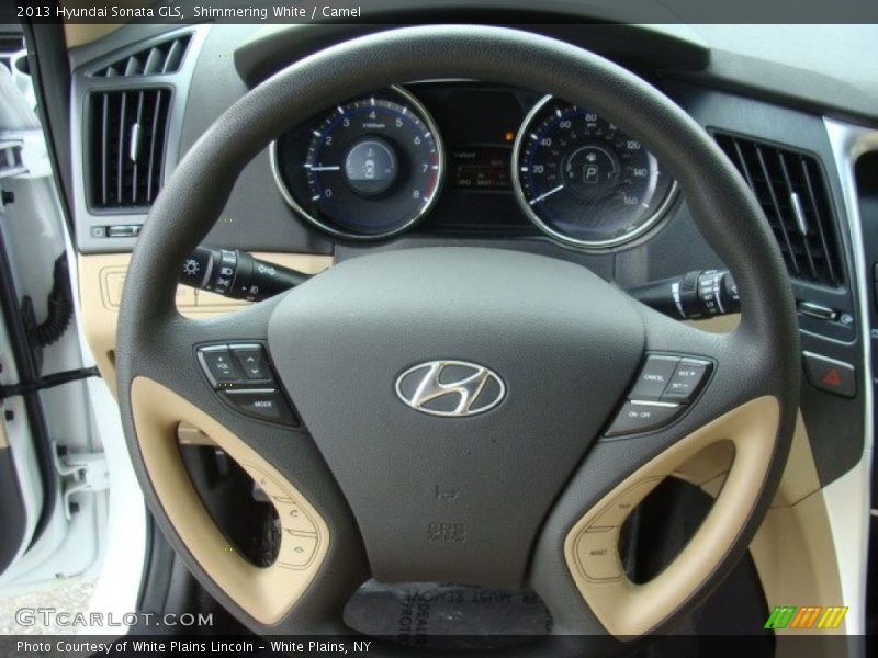 Shimmering White / Camel 2013 Hyundai Sonata GLS