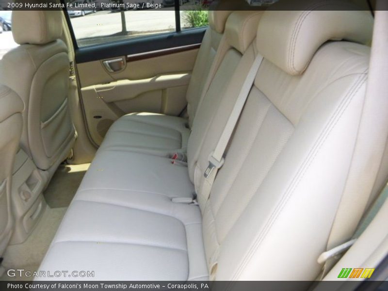 Platinum Sage / Beige 2009 Hyundai Santa Fe Limited