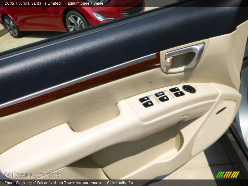 Platinum Sage / Beige 2009 Hyundai Santa Fe Limited