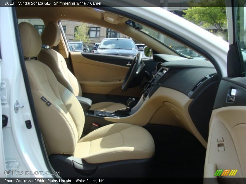 Shimmering White / Camel 2013 Hyundai Sonata GLS