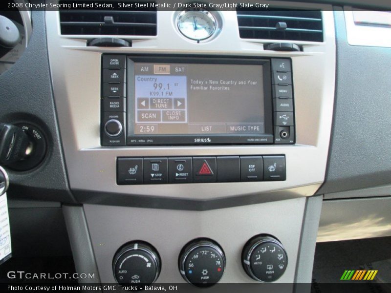 Silver Steel Metallic / Dark Slate Gray/Light Slate Gray 2008 Chrysler Sebring Limited Sedan