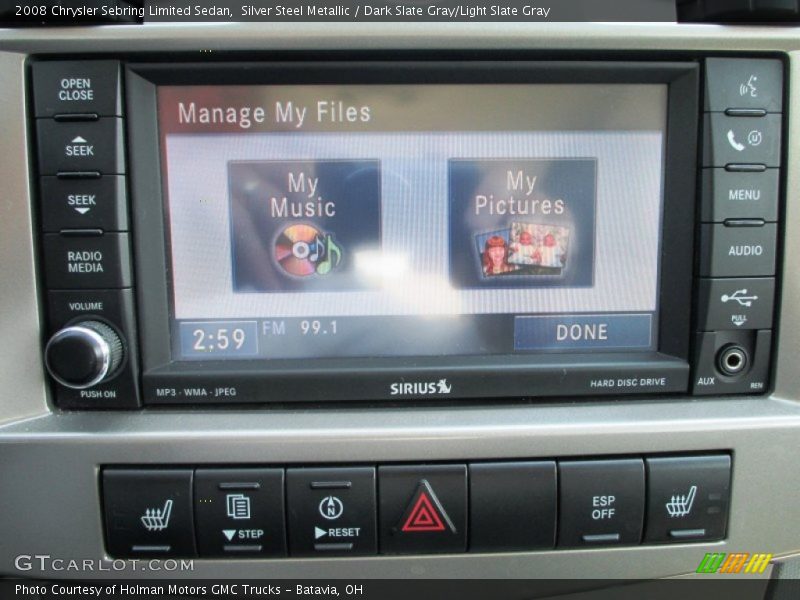 Silver Steel Metallic / Dark Slate Gray/Light Slate Gray 2008 Chrysler Sebring Limited Sedan