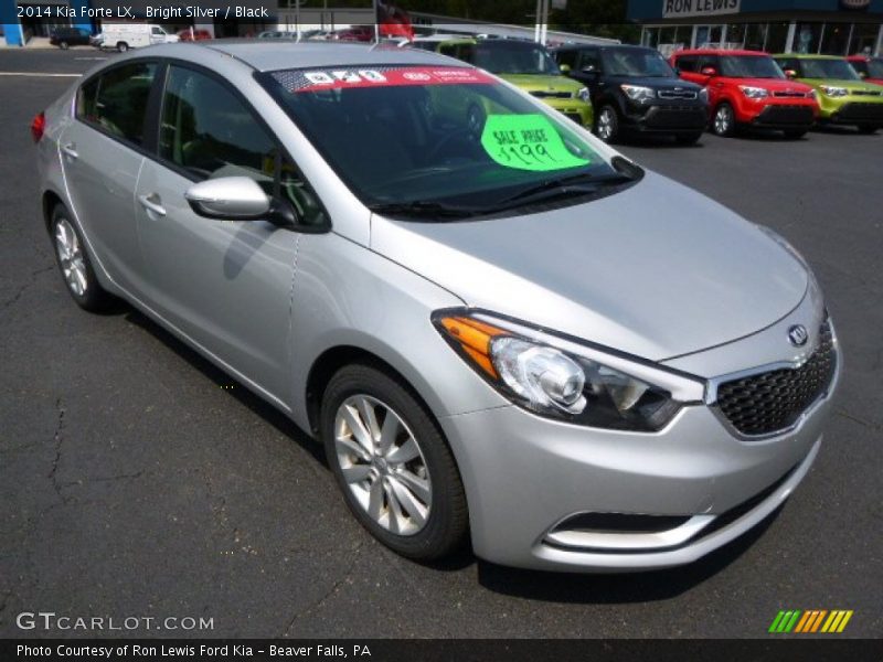 Bright Silver / Black 2014 Kia Forte LX