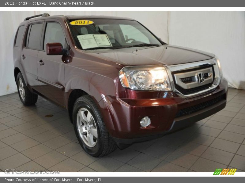 Dark Cherry Pearl / Black 2011 Honda Pilot EX-L