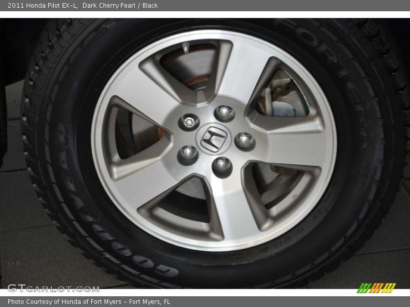 Dark Cherry Pearl / Black 2011 Honda Pilot EX-L