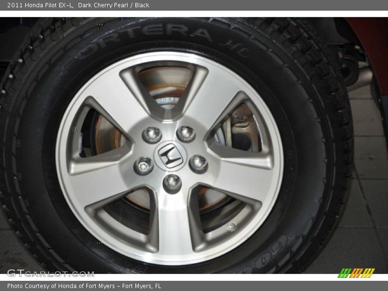 Dark Cherry Pearl / Black 2011 Honda Pilot EX-L