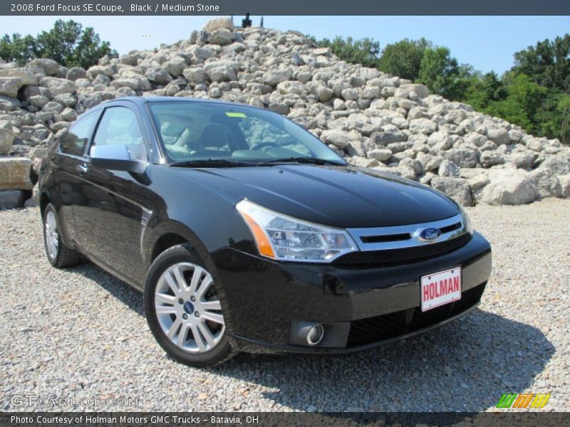 Black / Medium Stone 2008 Ford Focus SE Coupe