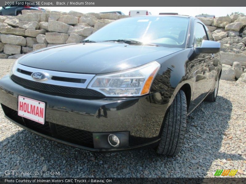 Black / Medium Stone 2008 Ford Focus SE Coupe