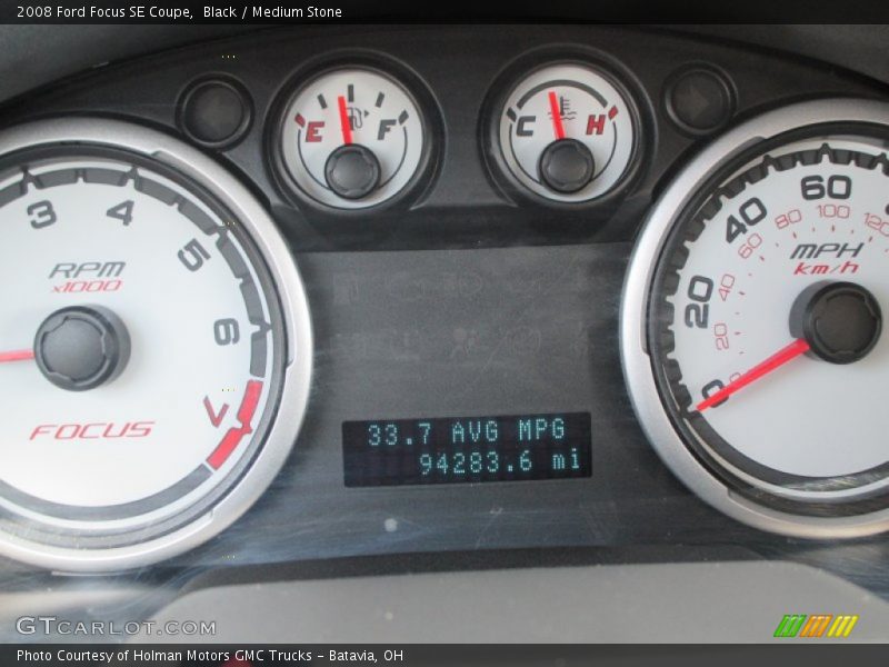 Black / Medium Stone 2008 Ford Focus SE Coupe