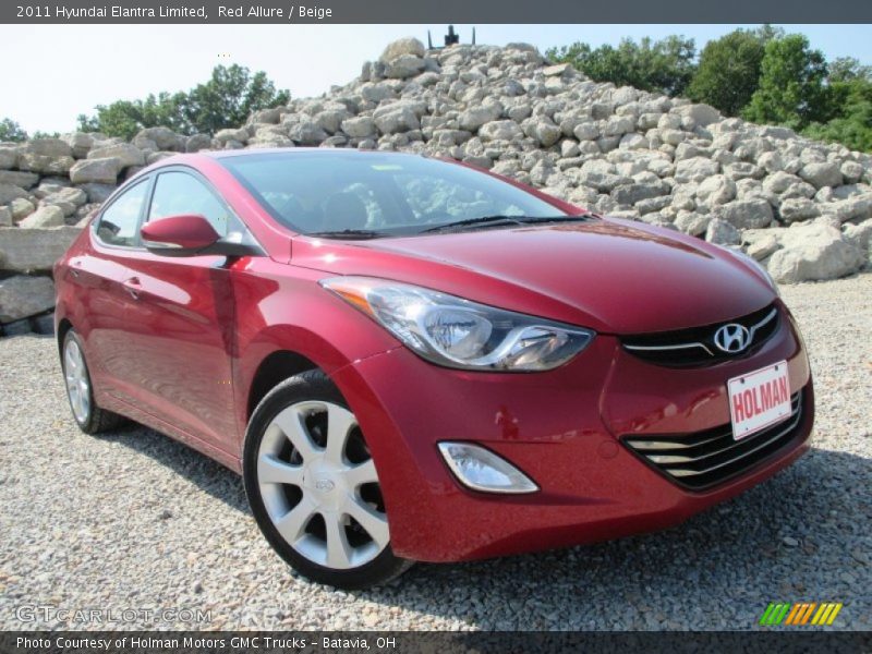 Red Allure / Beige 2011 Hyundai Elantra Limited