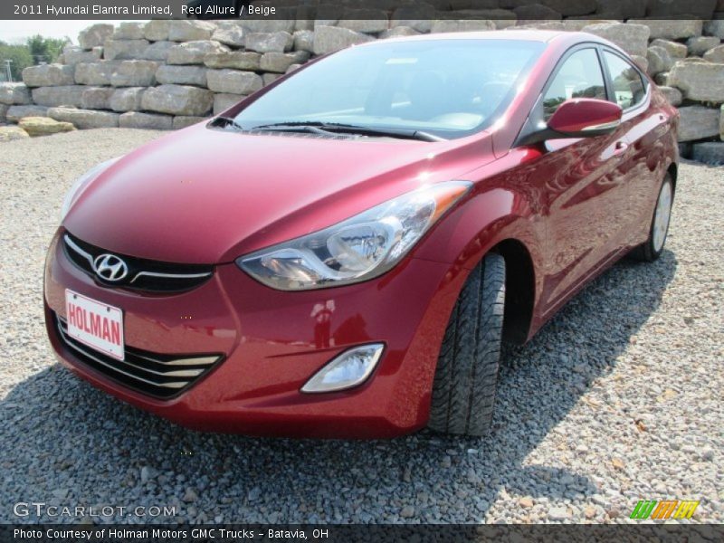 Red Allure / Beige 2011 Hyundai Elantra Limited