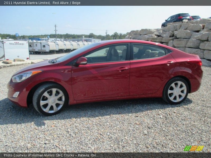 Red Allure / Beige 2011 Hyundai Elantra Limited