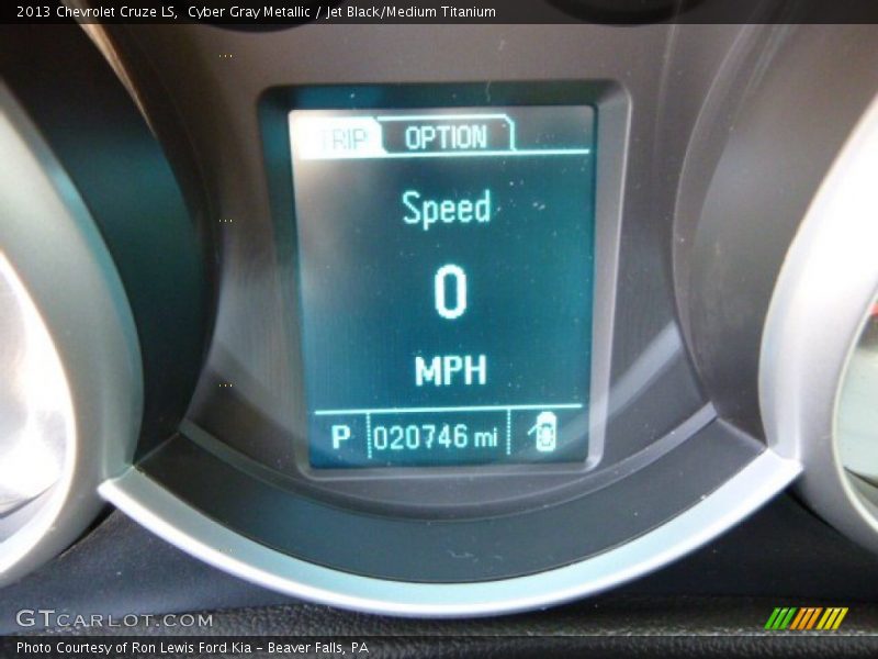 Cyber Gray Metallic / Jet Black/Medium Titanium 2013 Chevrolet Cruze LS