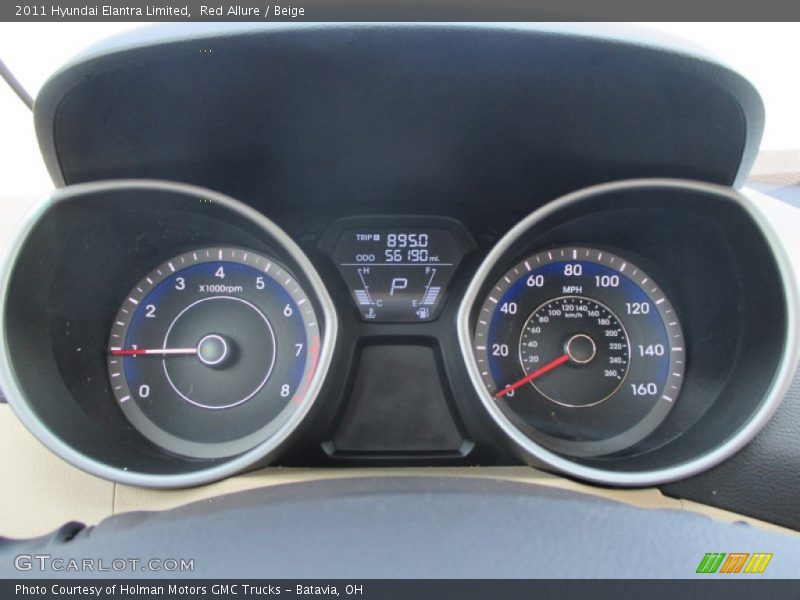 Red Allure / Beige 2011 Hyundai Elantra Limited