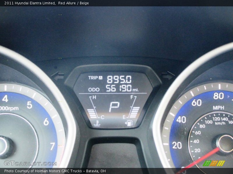 Red Allure / Beige 2011 Hyundai Elantra Limited
