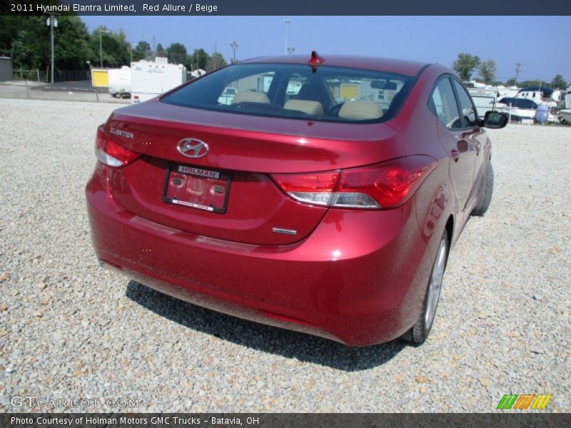 Red Allure / Beige 2011 Hyundai Elantra Limited
