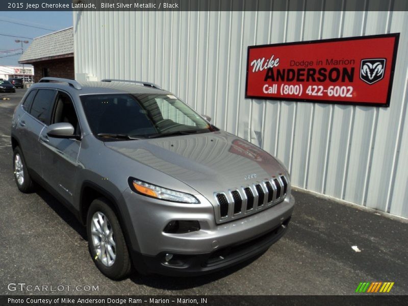 Billet Silver Metallic / Black 2015 Jeep Cherokee Latitude