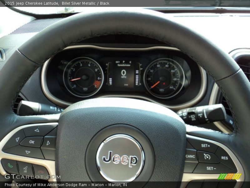 Billet Silver Metallic / Black 2015 Jeep Cherokee Latitude
