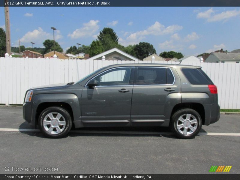 Gray Green Metallic / Jet Black 2012 GMC Terrain SLE AWD