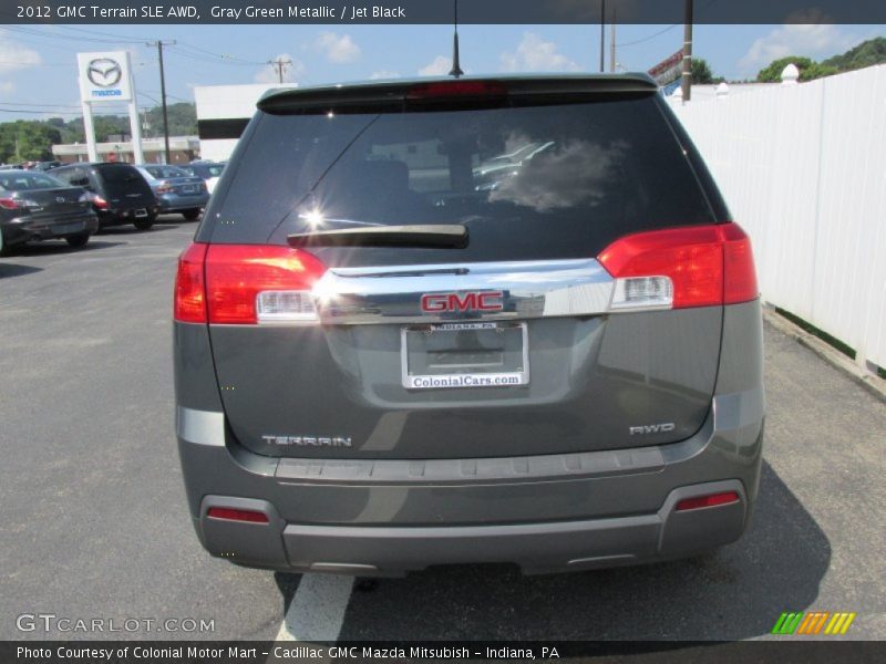 Gray Green Metallic / Jet Black 2012 GMC Terrain SLE AWD