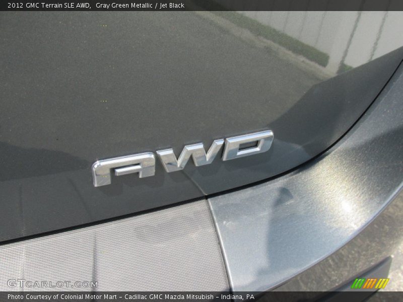 Gray Green Metallic / Jet Black 2012 GMC Terrain SLE AWD