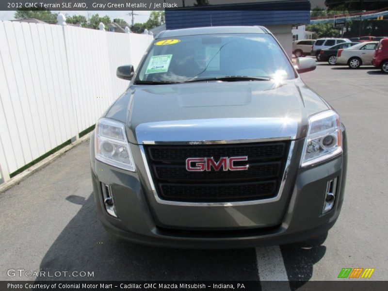 Gray Green Metallic / Jet Black 2012 GMC Terrain SLE AWD