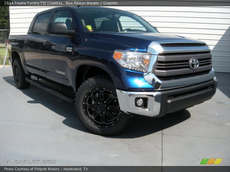 Blue Ribbon Metallic / Graphite 2014 Toyota Tundra TSS CrewMax