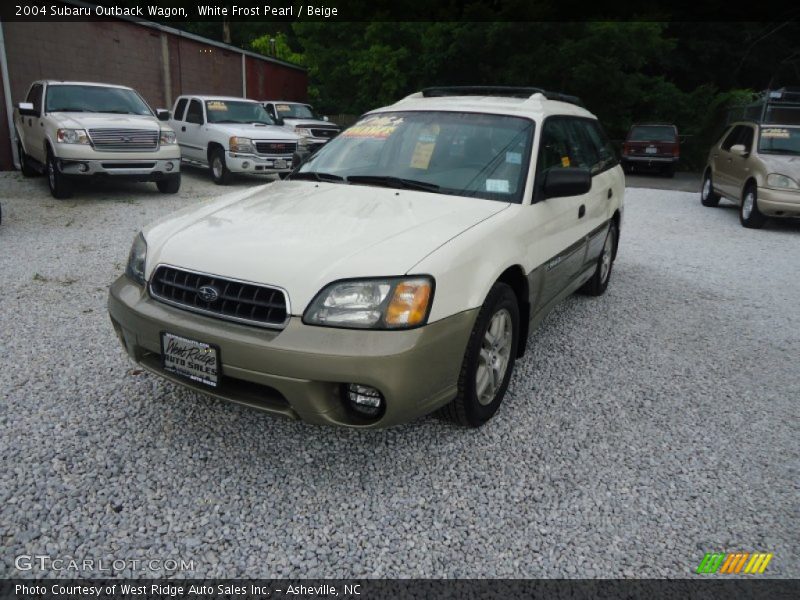White Frost Pearl / Beige 2004 Subaru Outback Wagon