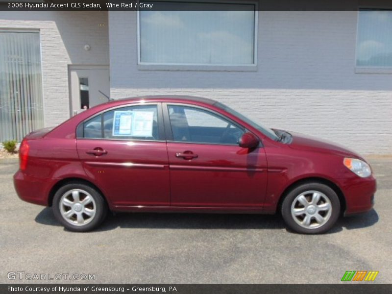 Wine Red / Gray 2006 Hyundai Accent GLS Sedan