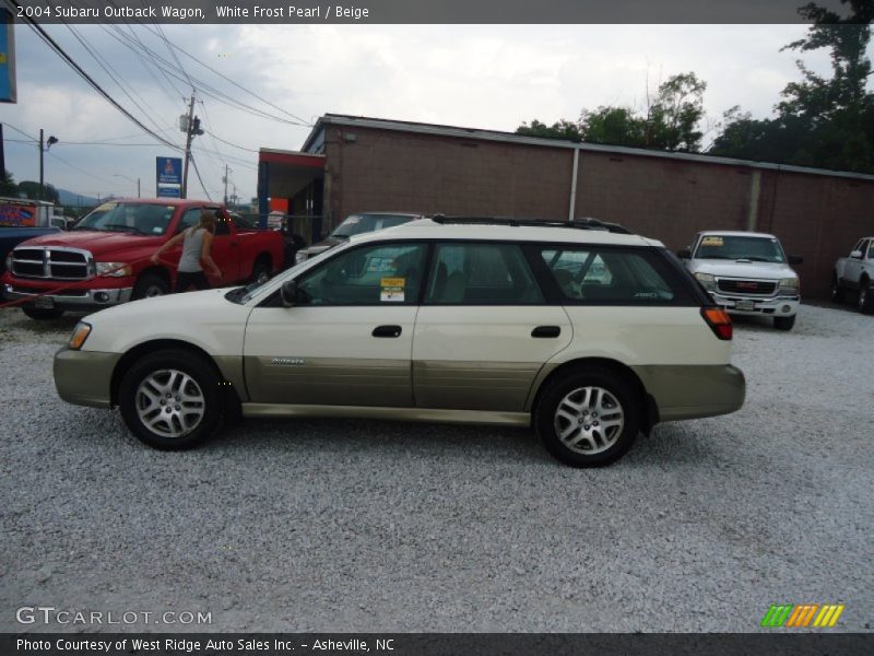 White Frost Pearl / Beige 2004 Subaru Outback Wagon