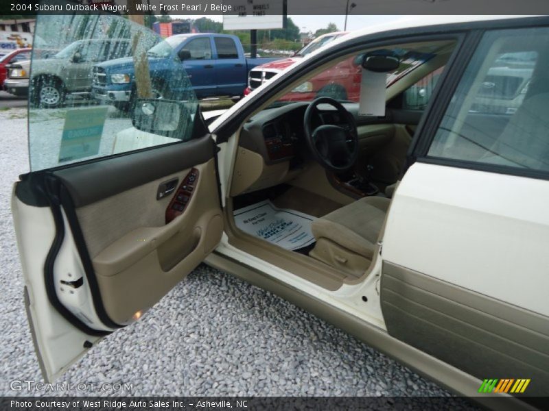 White Frost Pearl / Beige 2004 Subaru Outback Wagon