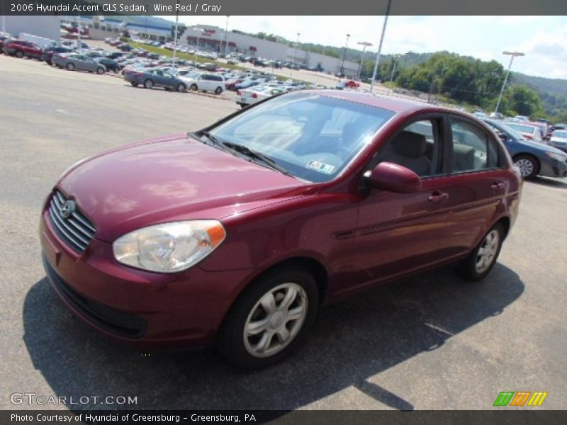 Wine Red / Gray 2006 Hyundai Accent GLS Sedan