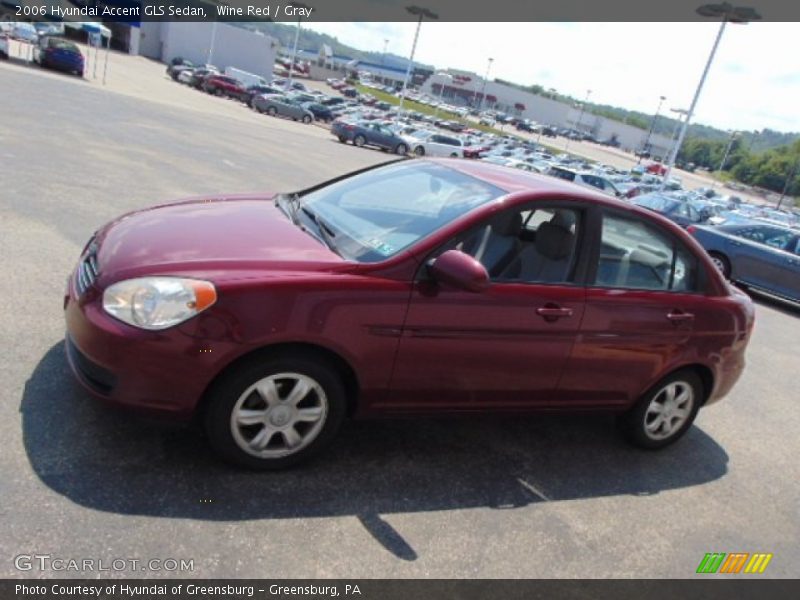 Wine Red / Gray 2006 Hyundai Accent GLS Sedan