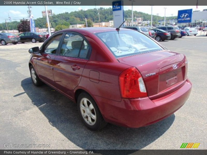 Wine Red / Gray 2006 Hyundai Accent GLS Sedan
