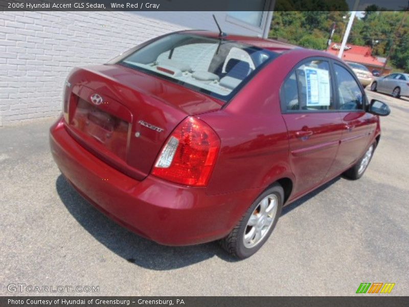 Wine Red / Gray 2006 Hyundai Accent GLS Sedan