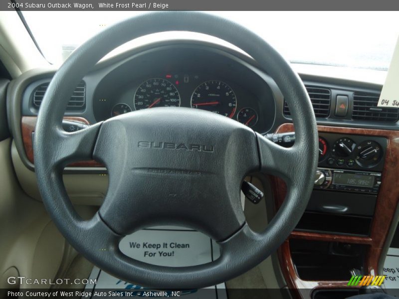 White Frost Pearl / Beige 2004 Subaru Outback Wagon