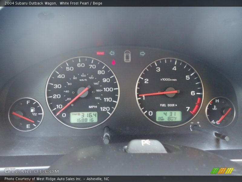 White Frost Pearl / Beige 2004 Subaru Outback Wagon