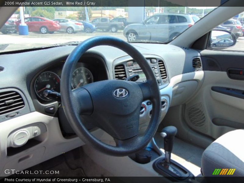 Wine Red / Gray 2006 Hyundai Accent GLS Sedan