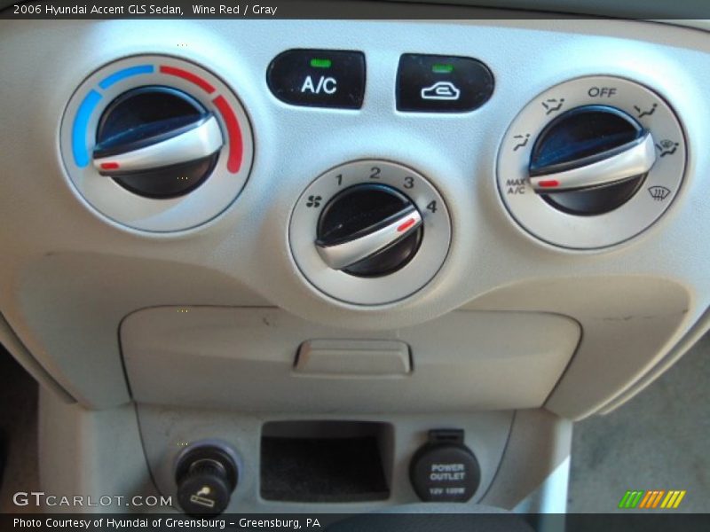 Wine Red / Gray 2006 Hyundai Accent GLS Sedan