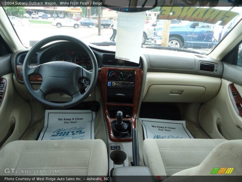 White Frost Pearl / Beige 2004 Subaru Outback Wagon
