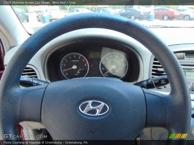 Wine Red / Gray 2006 Hyundai Accent GLS Sedan